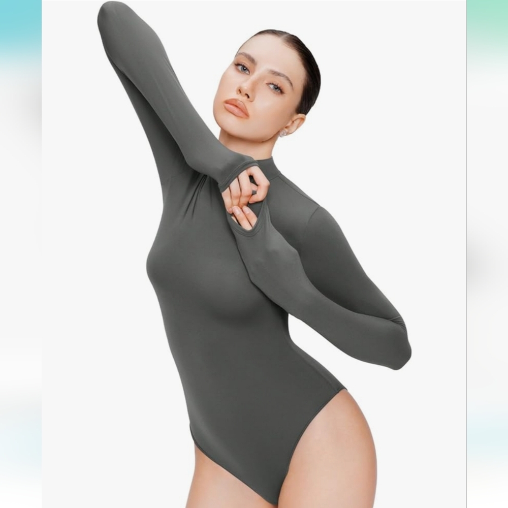 SHAPERX LONG SLEEVE SHAPEWEAR BODYSUIT NWOT